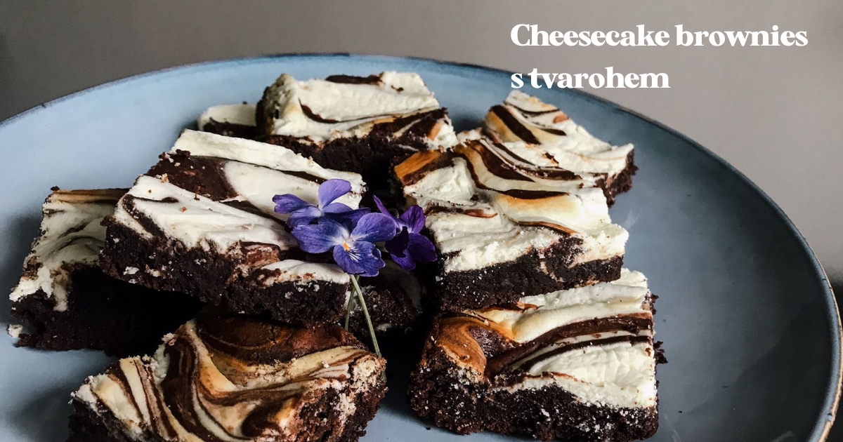 Cheesecake brownies s tvarohem na plech