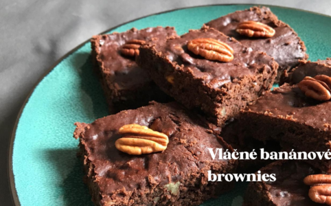 Vláčné banánové brownies