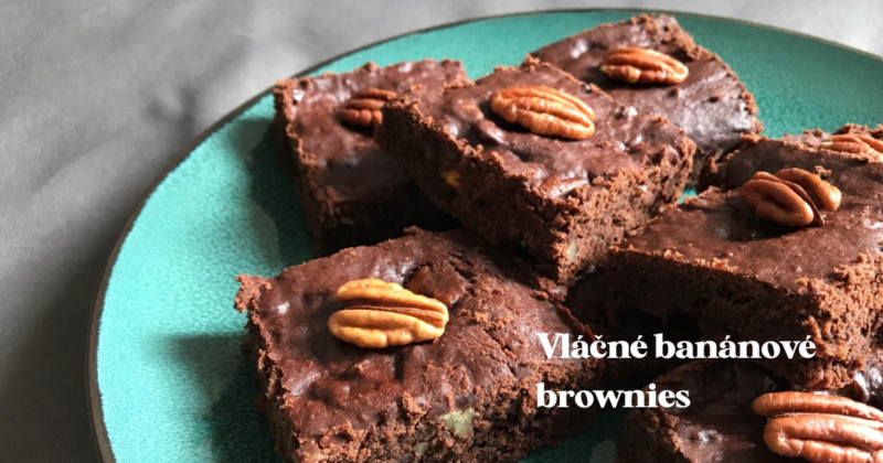 Vláčné banánové brownies